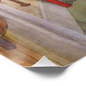 Esbjorn doet zijn thuiswerk door Carl Larsson Poster (Hoek)