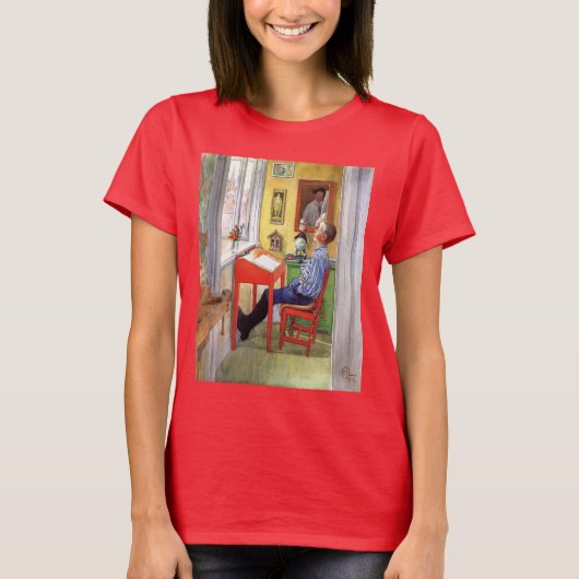 Esbjorn doet zijn thuiswerk door Carl Larsson T-shirt (Voorkant)