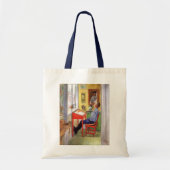 Esbjorn doet zijn thuiswerk door Carl Larsson Tote Bag (Voorkant)