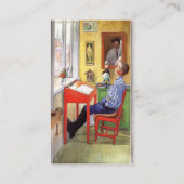 Esbjorn doet zijn thuiswerk door Carl Larsson Visitekaartje (Achterkant)