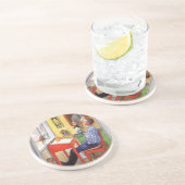 Esbjorn doet zijn thuiswerk door Carl Larsson Zandsteen Onderzetter (Zijkant)