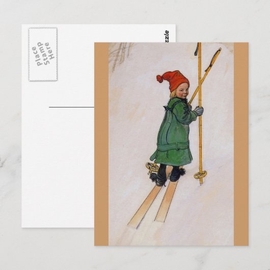 Esbjorn over Skis 1905 Briefkaart (Voorkant / Achterkant)