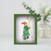 Esbjorn over Skis - Esbjorn Auf Skiern Briefkaart (Staand voorkant)