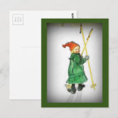 Esbjorn over Skis - Esbjorn Auf Skiern Briefkaart (Voorkant / Achterkant)