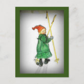 Esbjorn over Skis - Esbjorn Auf Skiern Briefkaart (Voorkant)