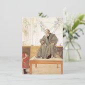 Esborjn en haar grootvader (meisje en opa) kaart (Staand voorkant)