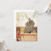 Esborjn en haar grootvader (meisje en opa) kaart (Voorkant / Achterkant in situ)