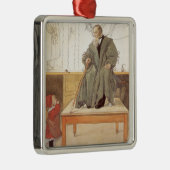 Esborjn en haar grootvader (meisje en opa) metalen ornament (Rechts)
