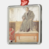 Esborjn en haar grootvader (meisje en opa) metalen ornament (Links)