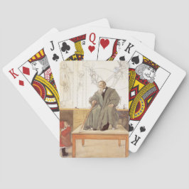 Esborjn en haar grootvader (meisje en opa) pokerkaarten