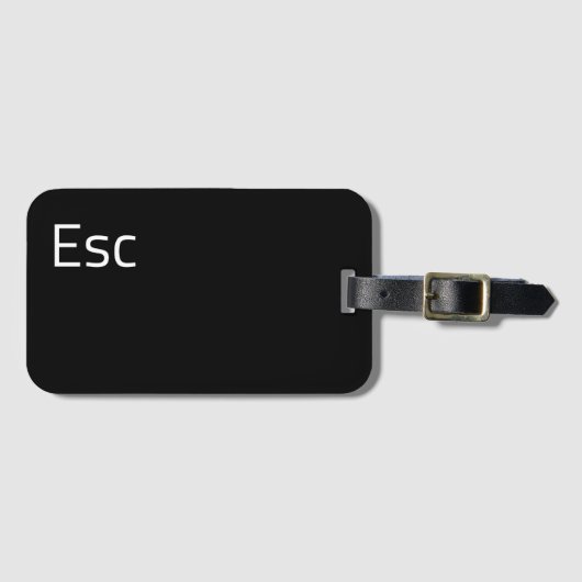 ESC (Escape)-computersleutel Bagagelabel (Voorkant (horizontaal))