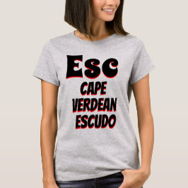 Esc Kaapverdische escudo wit T-shirt