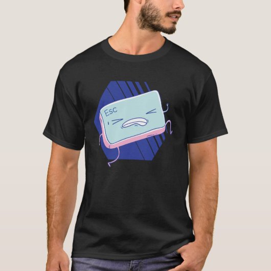 Esc Toets Leuk Software Ontwikkelaar Computer Wet T-shirt (Voorkant)