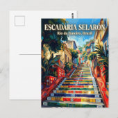 Escadaria Selarón Brazilië Briefkaart (Voorkant / Achterkant)