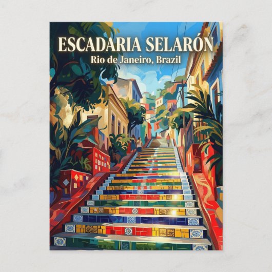 Escadaria Selarón Brazilië Briefkaart (Voorkant)