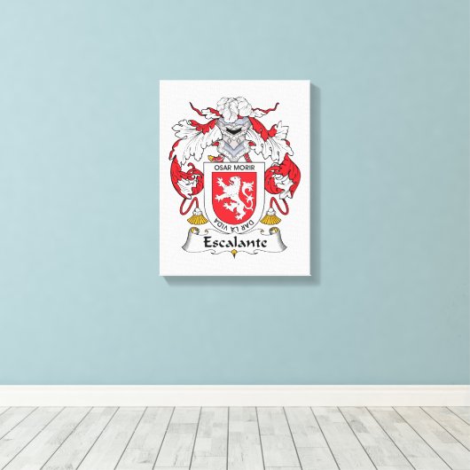 Escalante Family Crest Canvas Afdruk (Insitu (Houten vloer))