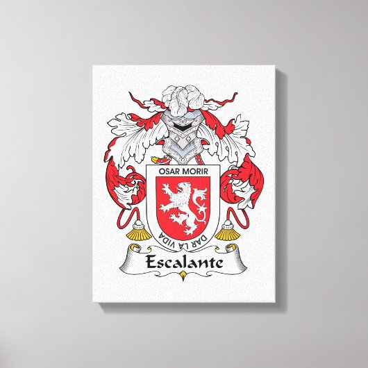 Escalante Family Crest Canvas Afdruk (Voorkant)