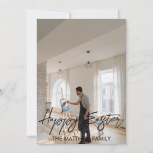 Escalante Pasen, vader familie Calligrafie foto Feestdagenkaart