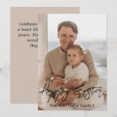 Escalante Pasen, vader familie Calligrafie foto Feestdagenkaart (Voorkant / Achterkant)