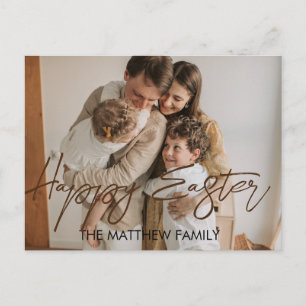 Escalante Pasen, vader familie Calligrafie foto Feestdagenkaart