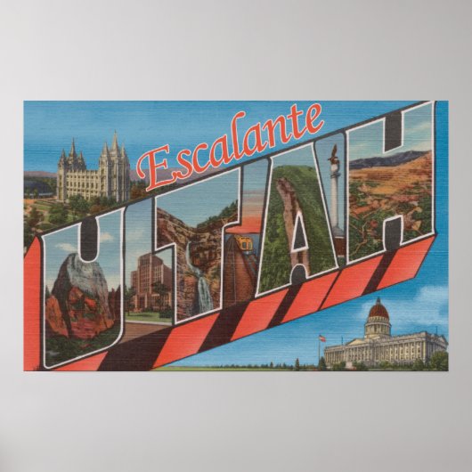 Escalante, Utah - Grote Letter-scènes Poster (Voorkant)
