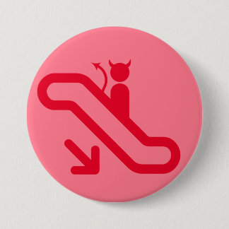 Escalator, geen trap ronde button 7,6 cm