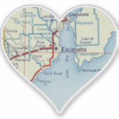 Escanaba MI Sticker (Voorkant)