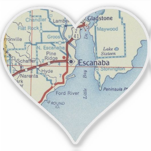  Escanaba MI Sticker (Voorkant)
