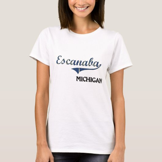 Escanaba Michigan City Classic T-shirt (Voorkant)