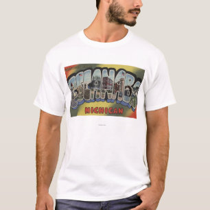 Escanaba, Michigan - Grote letterscènes T-shirt