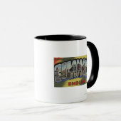 Escanaba, Michigan - Grote lettertjes Mok (Voorkant rechts)