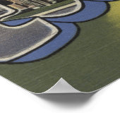 Escanaba, Michigan - Grote lettertjes Poster (Hoek)