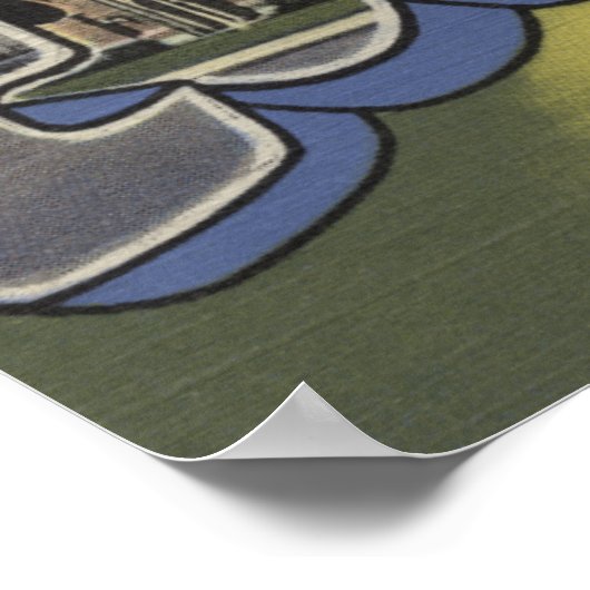 Escanaba, Michigan - Grote lettertjes Poster (Hoek)