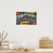 Escanaba, Michigan - Grote lettertjes Poster (Keuken)