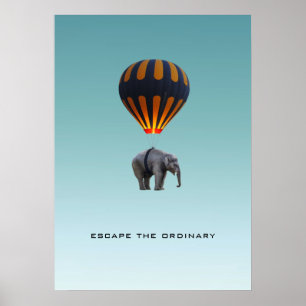 ESCAPE DE GEWONE POSTER ELEPHANT