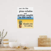 "Escape" - de muziekkunstfoto van Pina Colada Poster (Keuken)