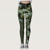 Escape Forest Camo Blue Lake Grid Diamonds Leggings (Voorkant)