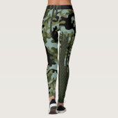 Escape Forest Camouflage Blue Lake Grid Leggings (Achterkant)