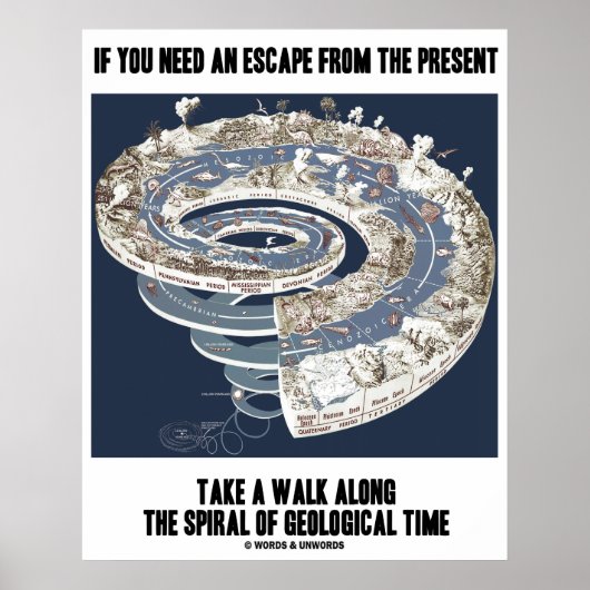 Escape from Cadeau Walk Spiral Geological Time Poster (Voorkant)