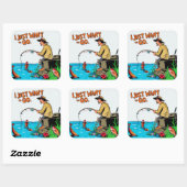 Escape into Serenity: de droom van een visser Vierkante Sticker (Vel)