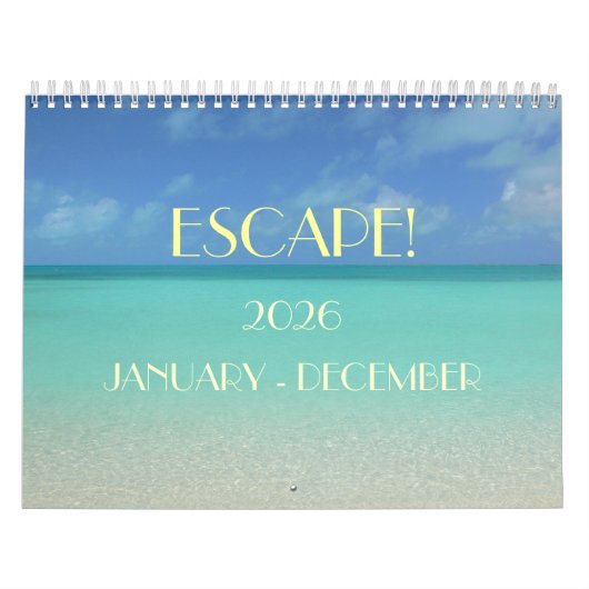"ESCAPE" KALENDER 2026/ LUCHT/ZEE/ZON KALENDER (Hoes)
