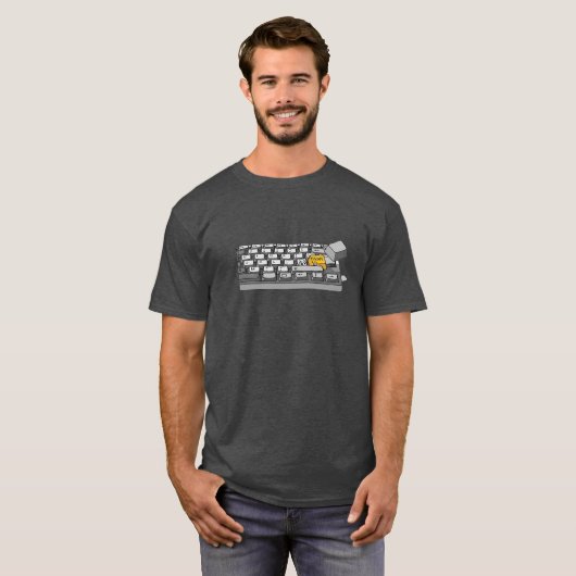 Escape Key Cartoon T-shirt | Grappige programmeur (Voorkant volledig)