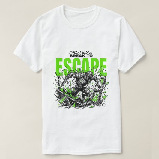 ESCAPE Mutant| Sci-Fi Horror Grafisch T-shirt (Design voorkant)