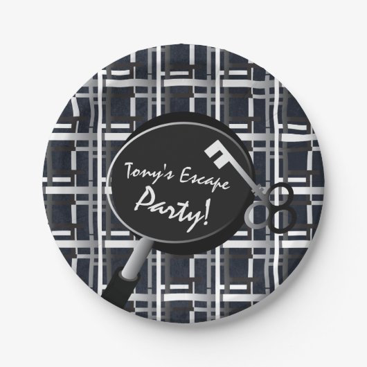 Escape Party Birthday Borden Papieren Bordje (Voorkant)