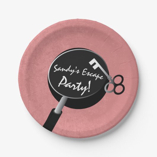 Escape Party Girls Supplies Papieren Bordje (Voorkant)