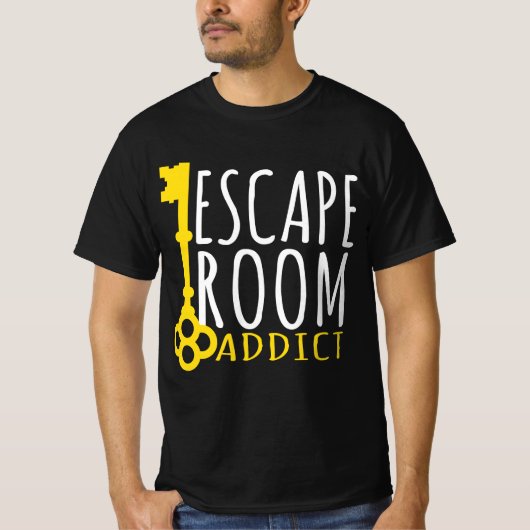 Escape Room Addicate Puzzle Solver Adventure T-shirt (Voorkant)