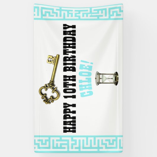 Escape Room Birthday Banner (Verticaal)