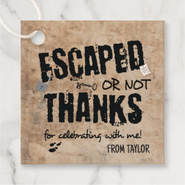 Escape Room Birthday Party Bedankt Bedankjes Labels