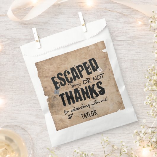 Escape Room Birthday Party Bedankt Bedankzakje (Geknipt)