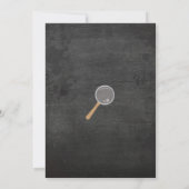Escape Room Birthday Party Clues Invitation Spy Kaart (Achterkant)